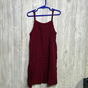 Youth Art class checkered red dress Size Medium 7/8